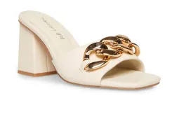 Accent Chain Block Heel