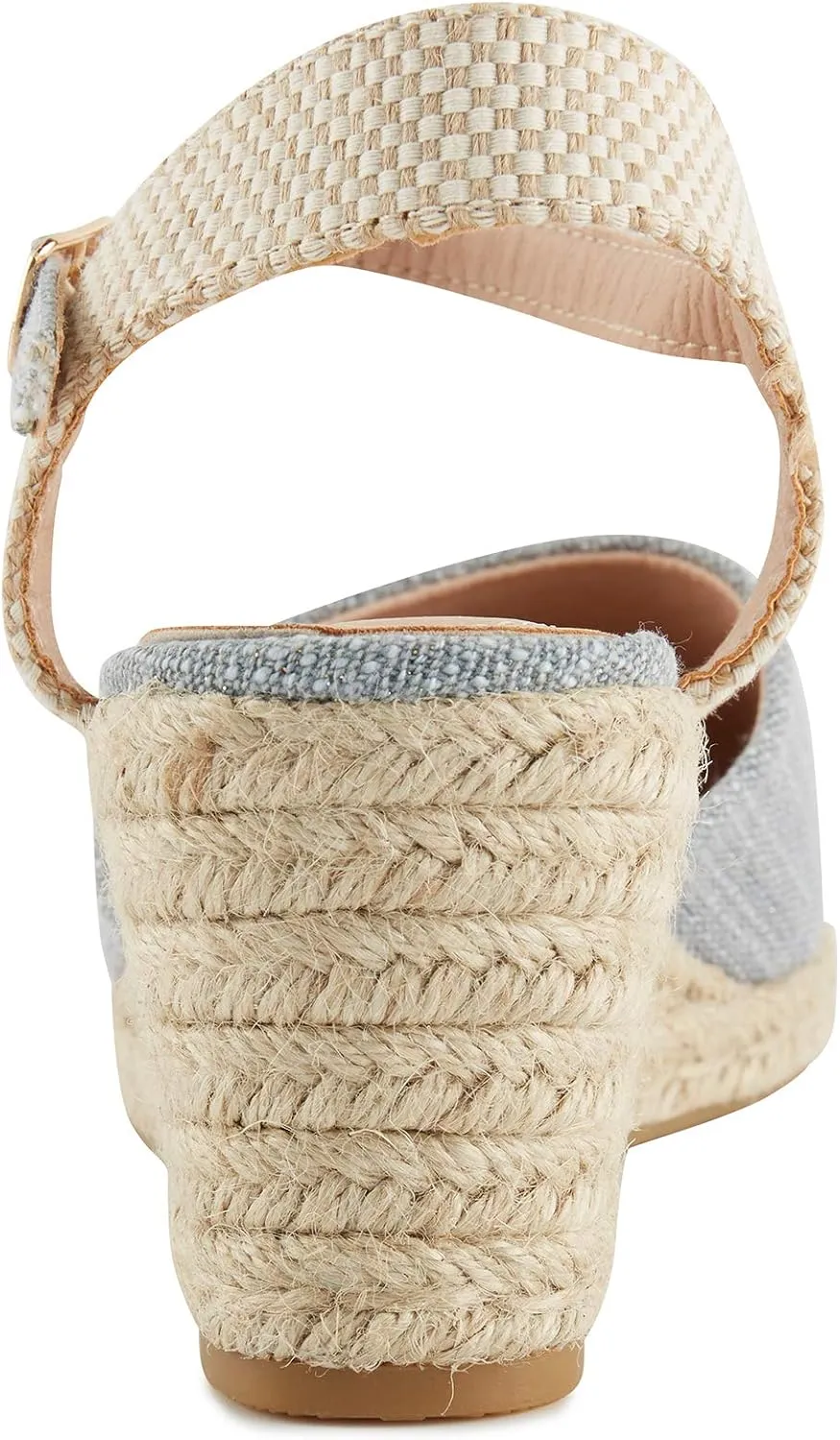 Alexis Leroy Womens Embroidered Closed Toe Buckle Strap Espadrilles Wedge Sandals