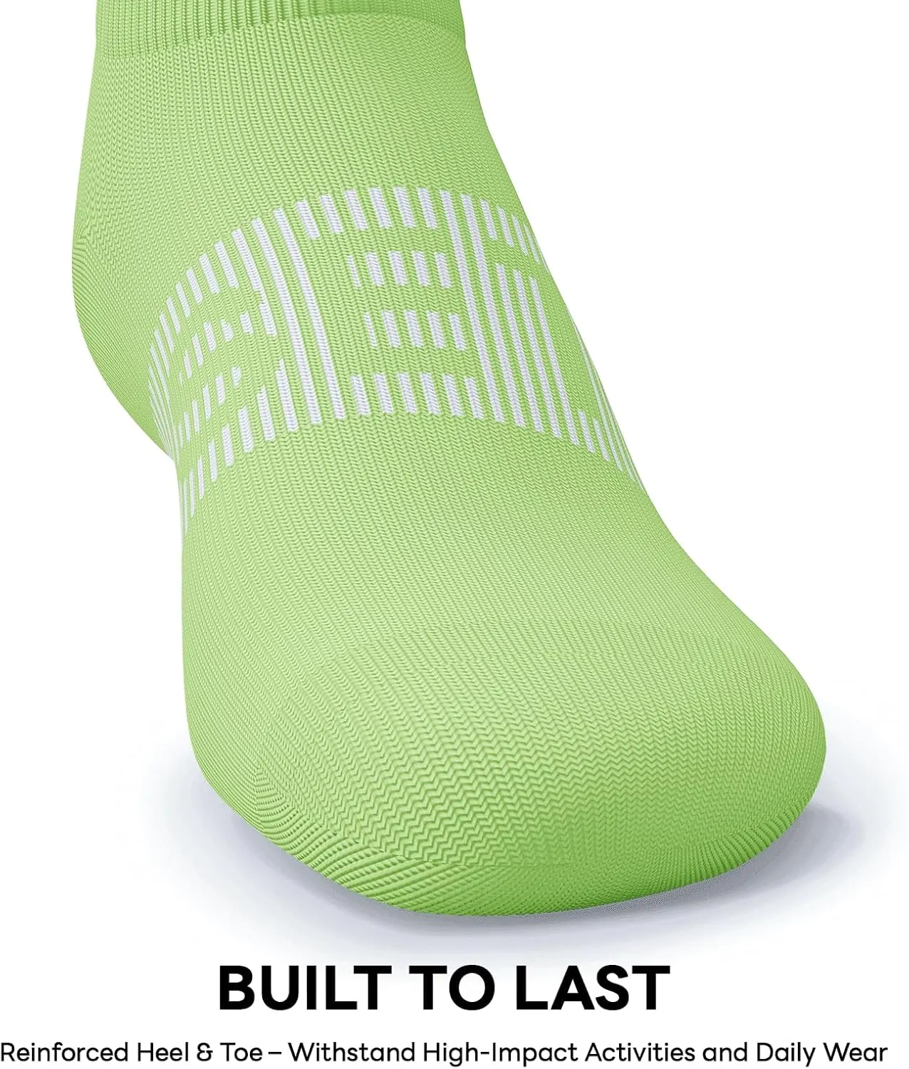 Ankle Compression Socks for Men and Women, 6 Pairs Low Cut Athletic Running Sock with Arch Support and Heel Tab