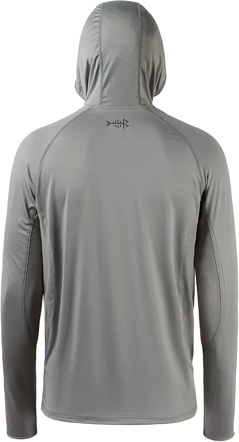 BASSDASH UPF 50  Men??s Long Sleeve Fishing Shirt with Mask UV Neck Gaiter Hoodie