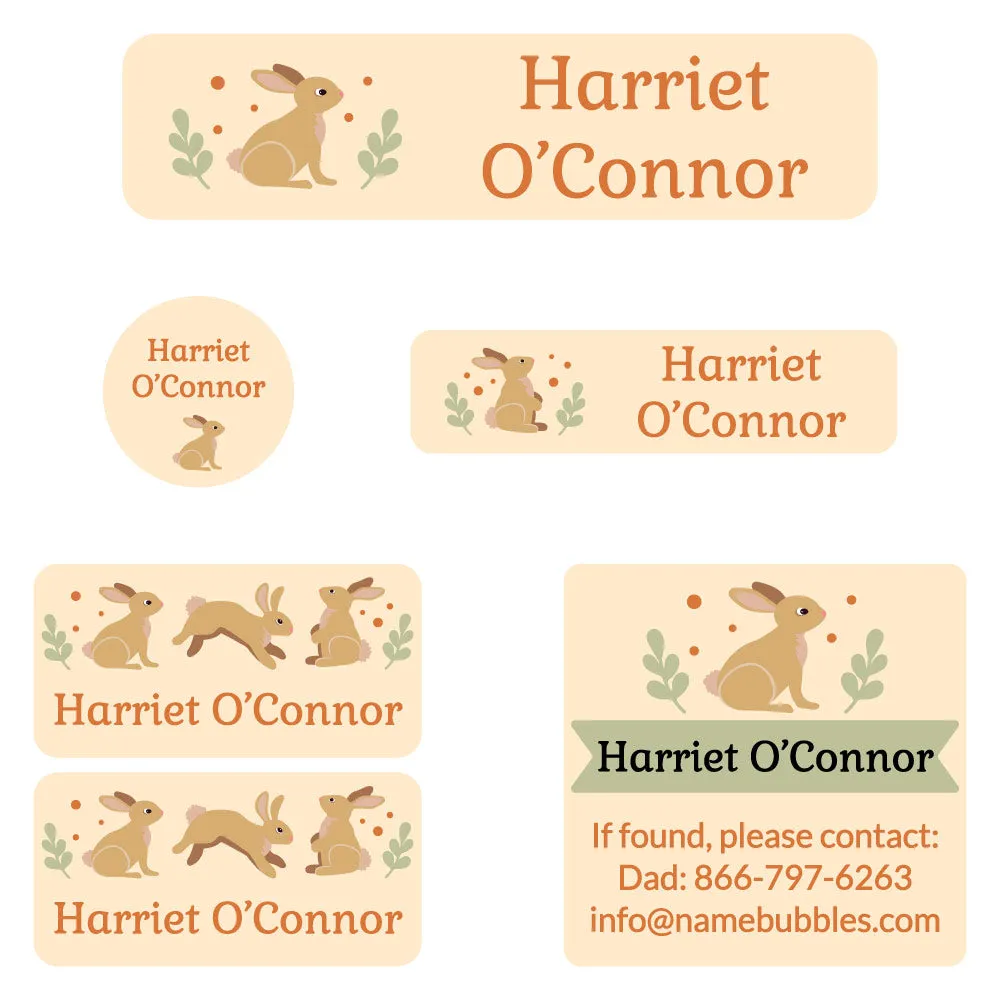Bunny Camp Labels Pack