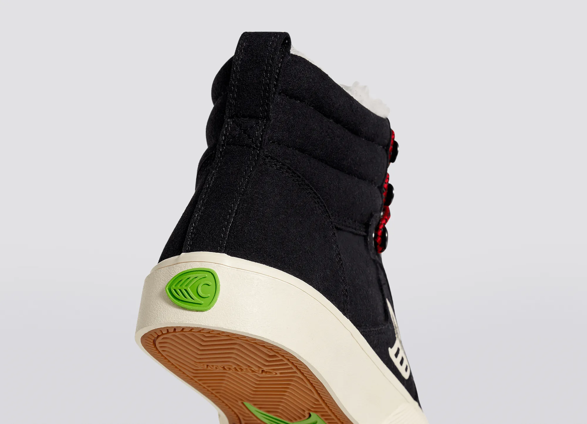 CATURI Black Suede Ivory Logo Boot Women