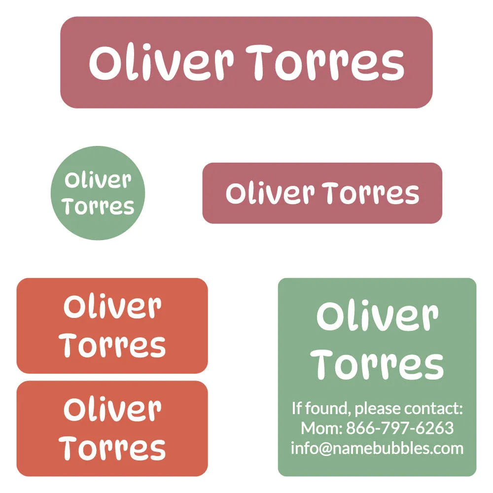 Color Combos Camp Labels Pack