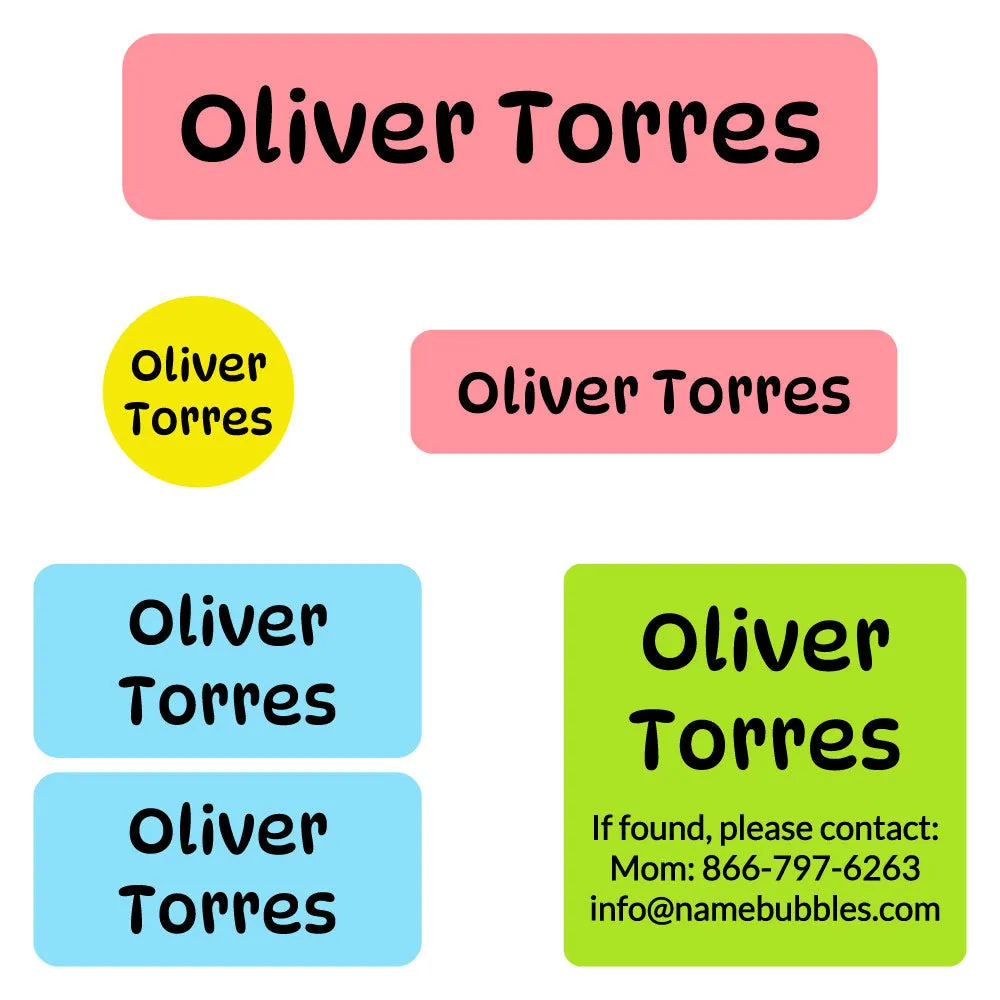 Color Combos Camp Labels Pack