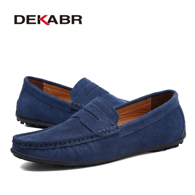 DEKABR Mens Canvas Boat Shoes