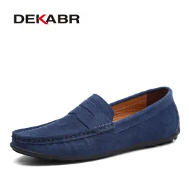 DEKABR Mens Canvas Boat Shoes