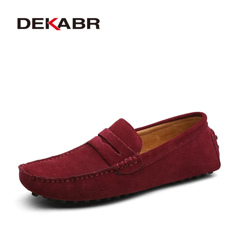 DEKABR Mens Canvas Boat Shoes