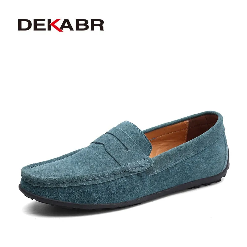 DEKABR Mens Canvas Boat Shoes