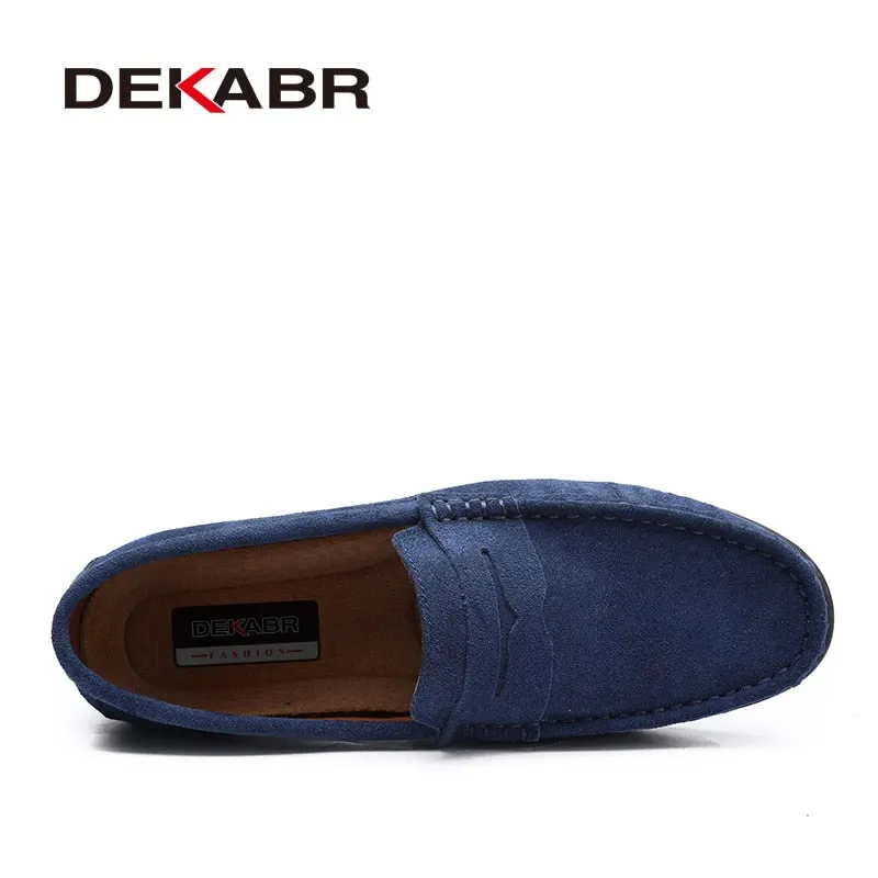 DEKABR Mens Canvas Boat Shoes