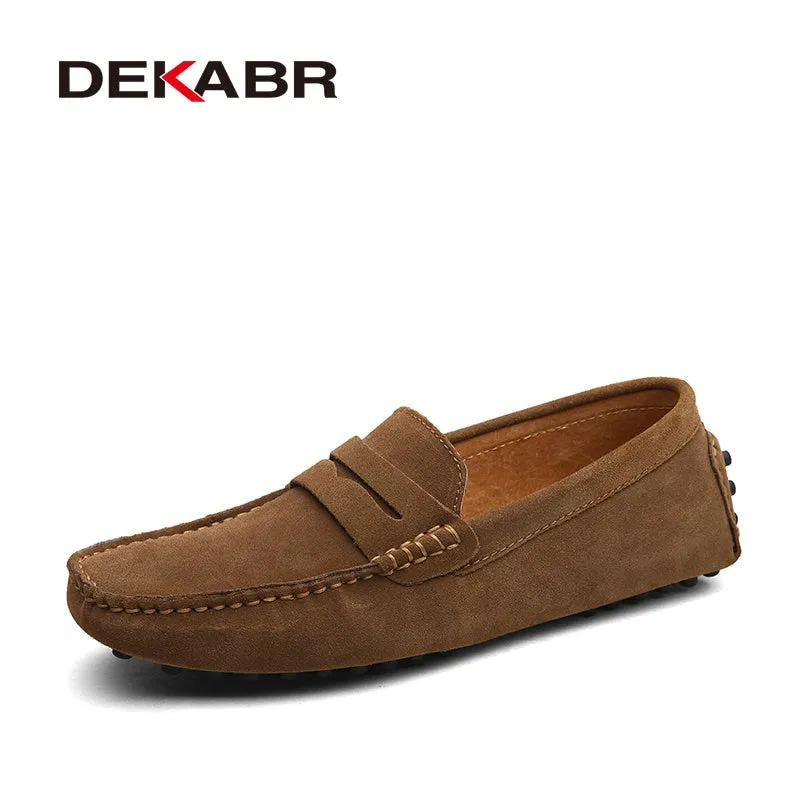 DEKABR Mens Canvas Boat Shoes