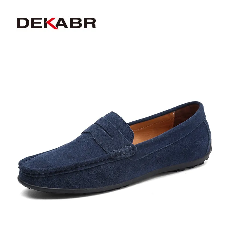DEKABR Mens Canvas Boat Shoes