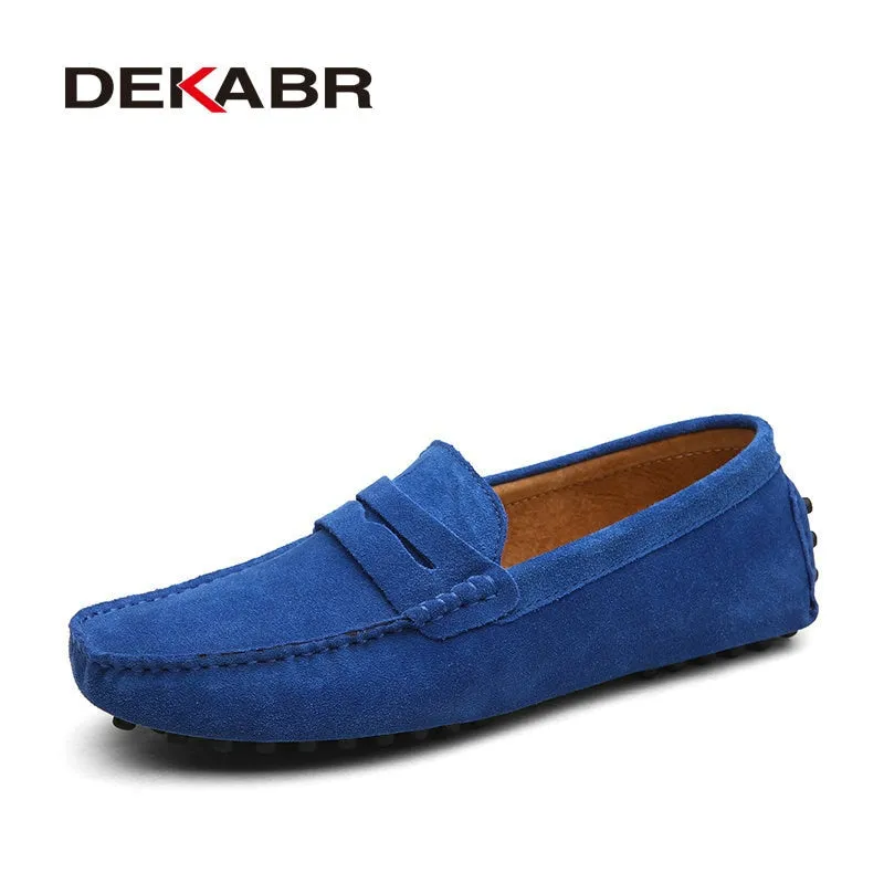 DEKABR Mens Canvas Boat Shoes