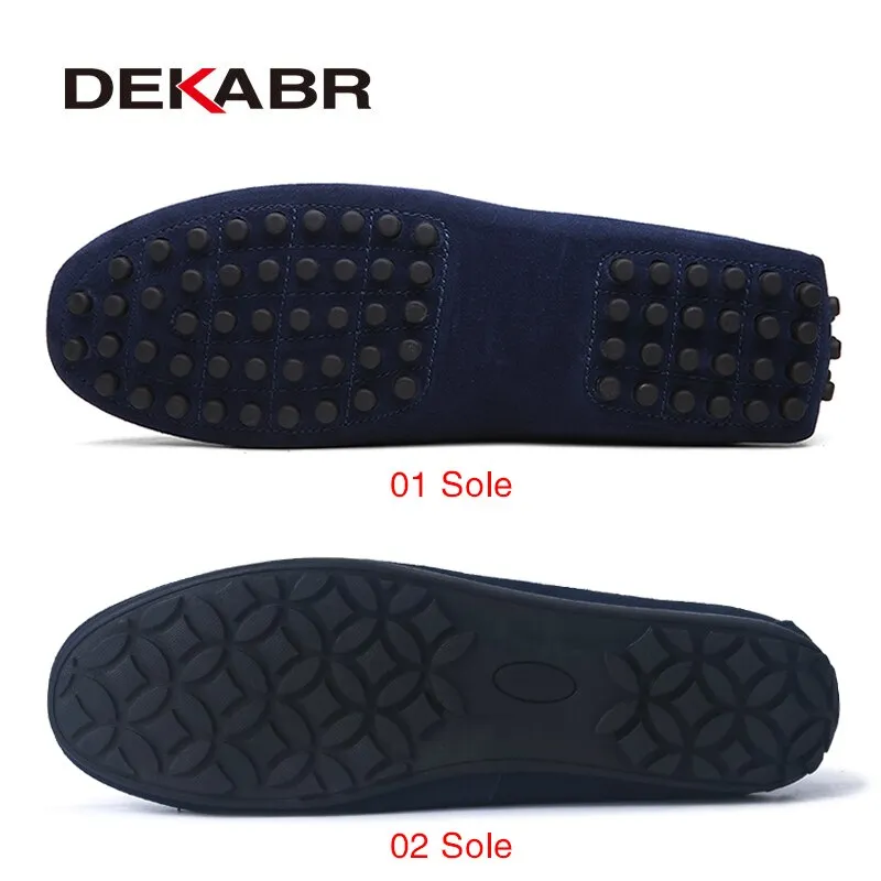DEKABR Mens Canvas Boat Shoes