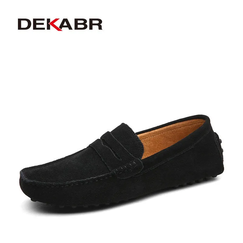 DEKABR Mens Canvas Boat Shoes