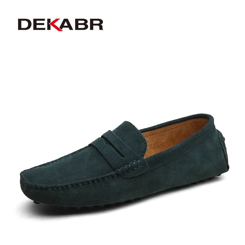DEKABR Mens Canvas Boat Shoes