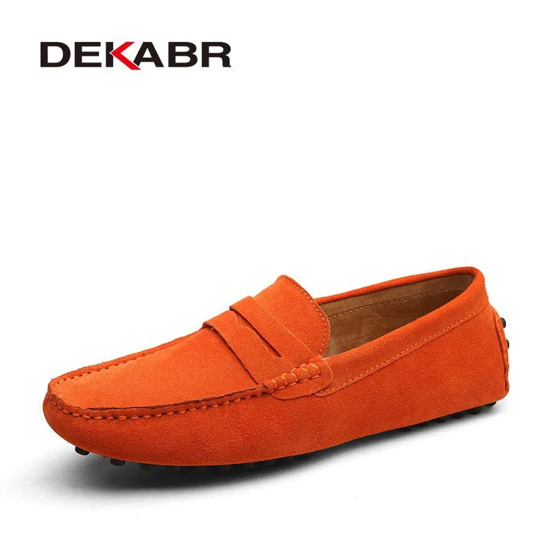 DEKABR Mens Canvas Boat Shoes