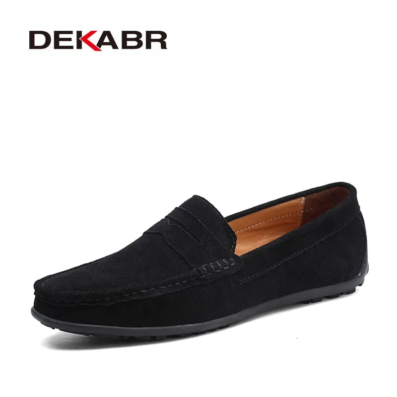 DEKABR Mens Canvas Boat Shoes