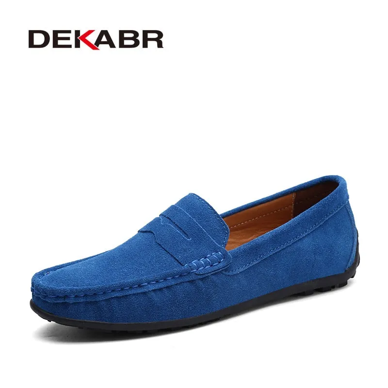 DEKABR Mens Canvas Boat Shoes