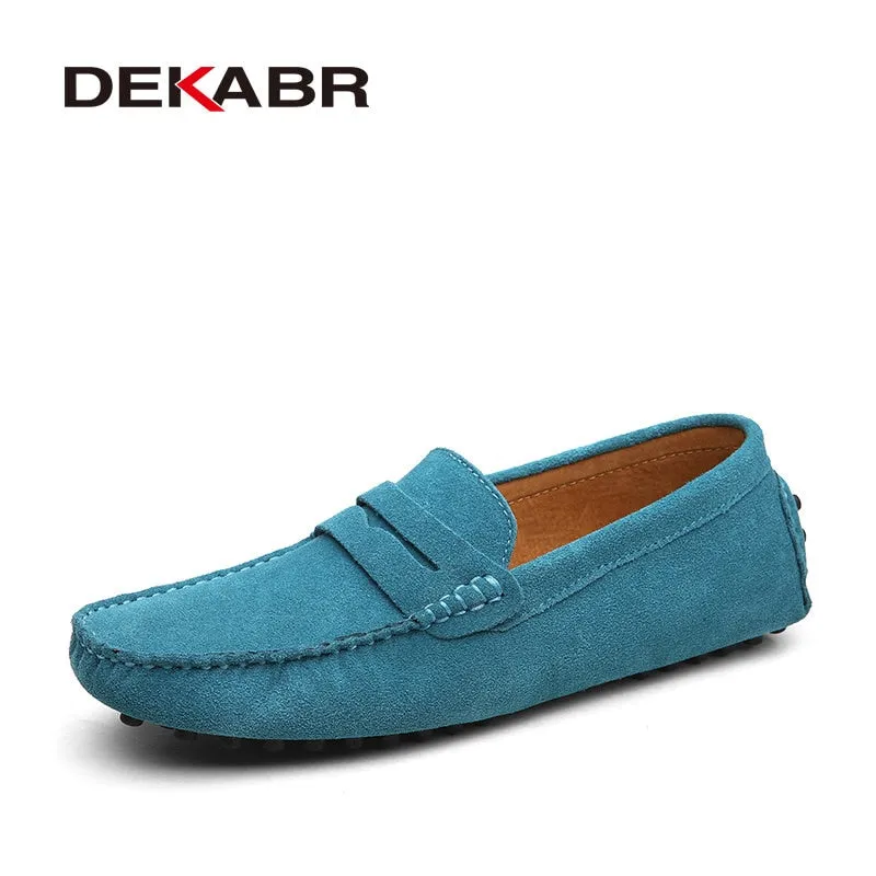 DEKABR Mens Canvas Boat Shoes