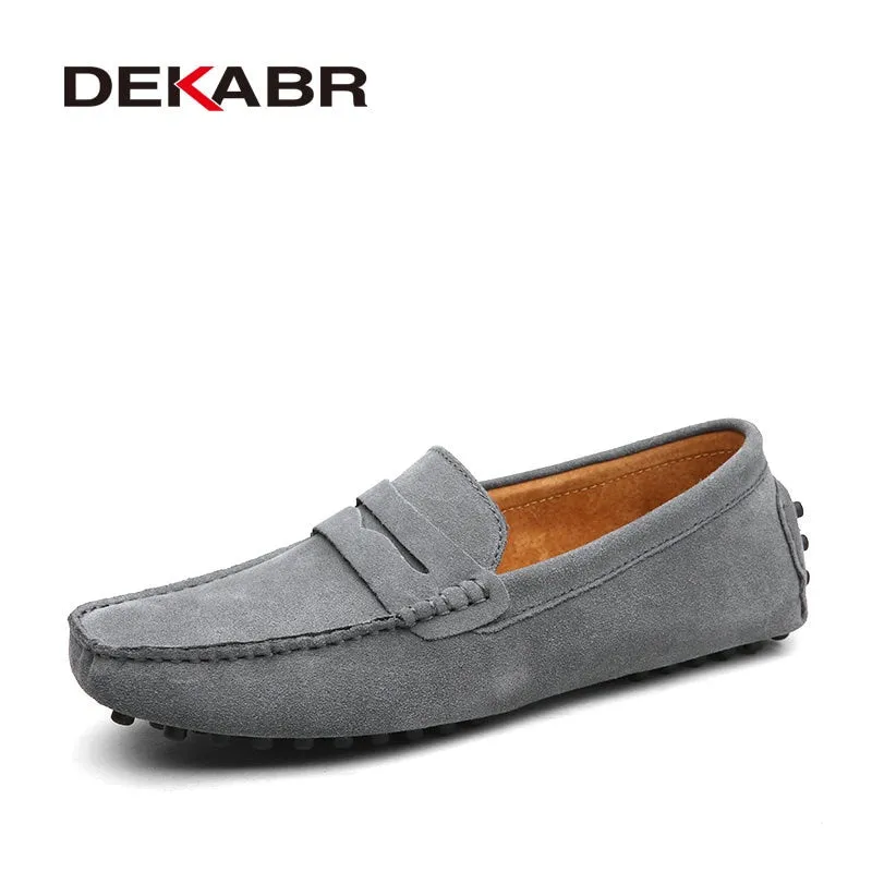 DEKABR Mens Canvas Boat Shoes