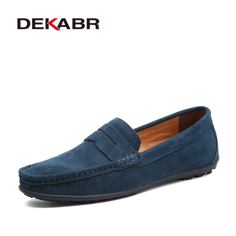 DEKABR Mens Canvas Boat Shoes