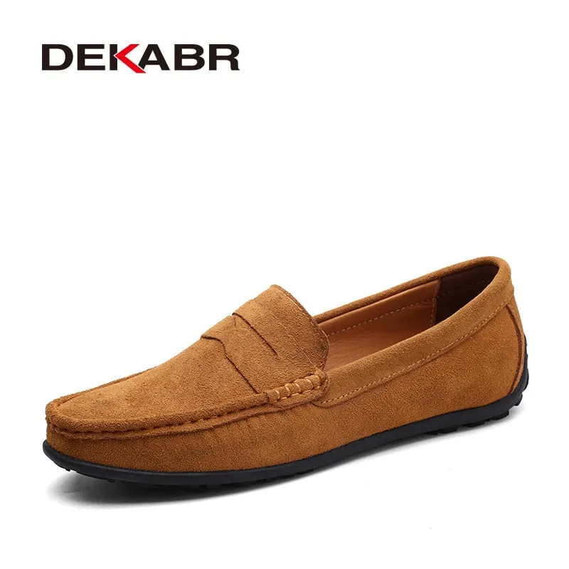 DEKABR Mens Canvas Boat Shoes