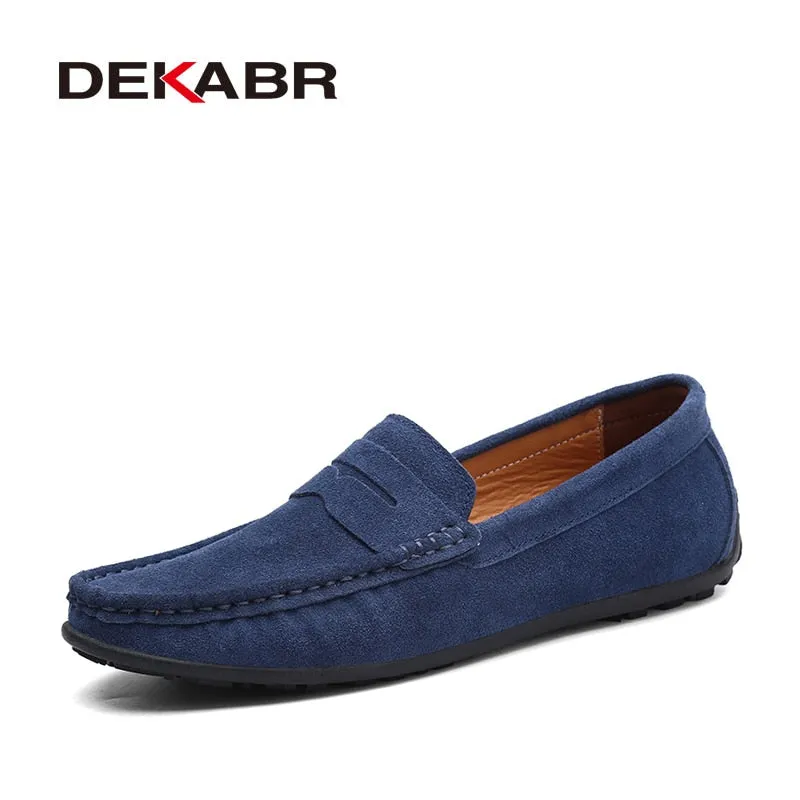 DEKABR Mens Canvas Boat Shoes