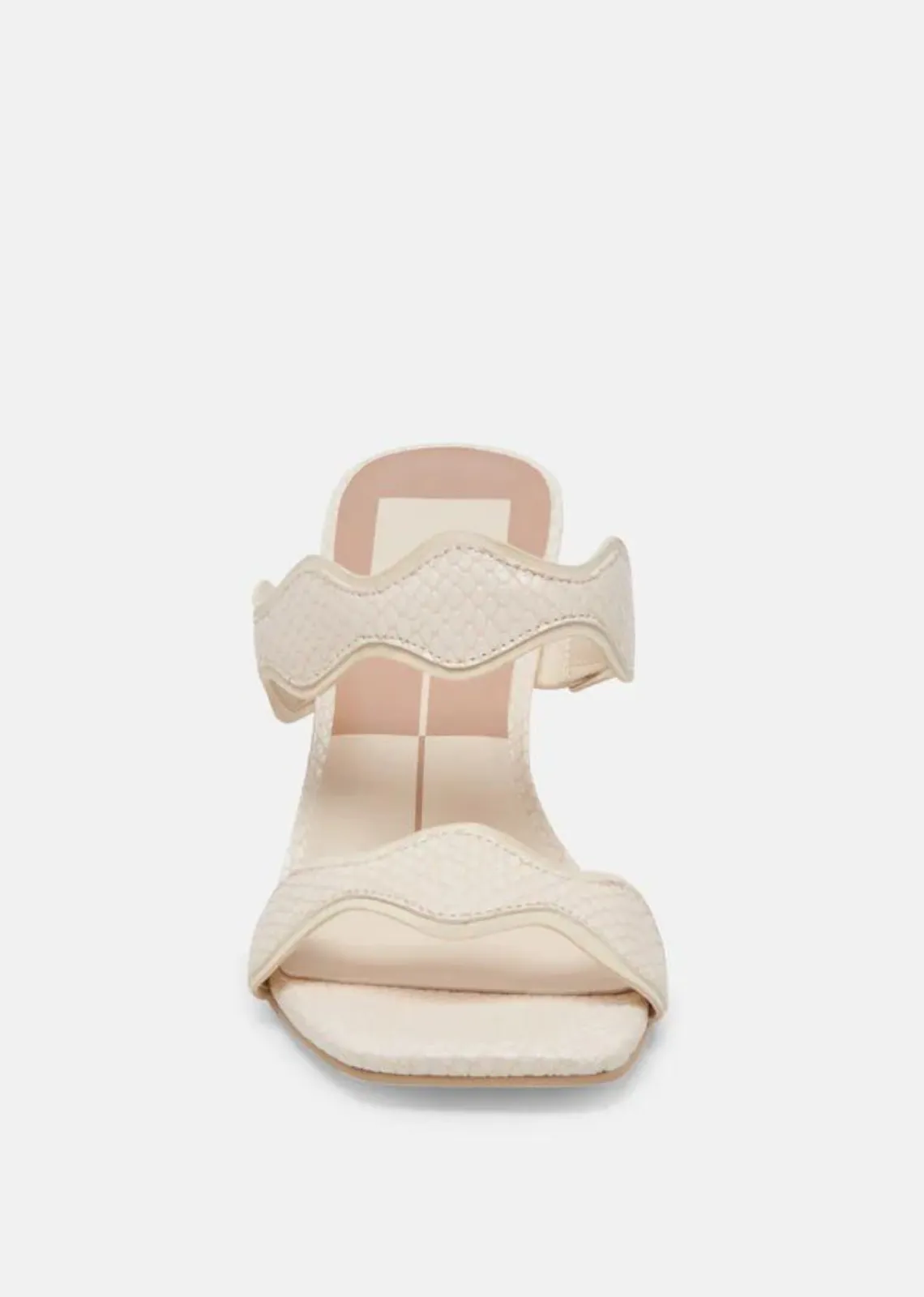 Dolce Vita Ilvia Heels- Creme Embossed Leather