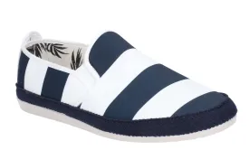 Flossy Ninfa Mens Slip On Striped Canvas Espadrille Casual Shoe