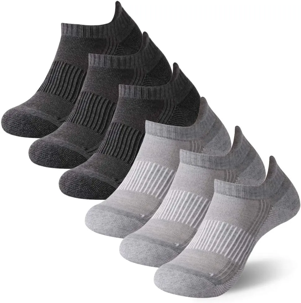 FOOTPLUS Copper Compression Socks,Unisex Cushioned Sole Arch Support Athletic Ankle/Crew Running Hiking Socks