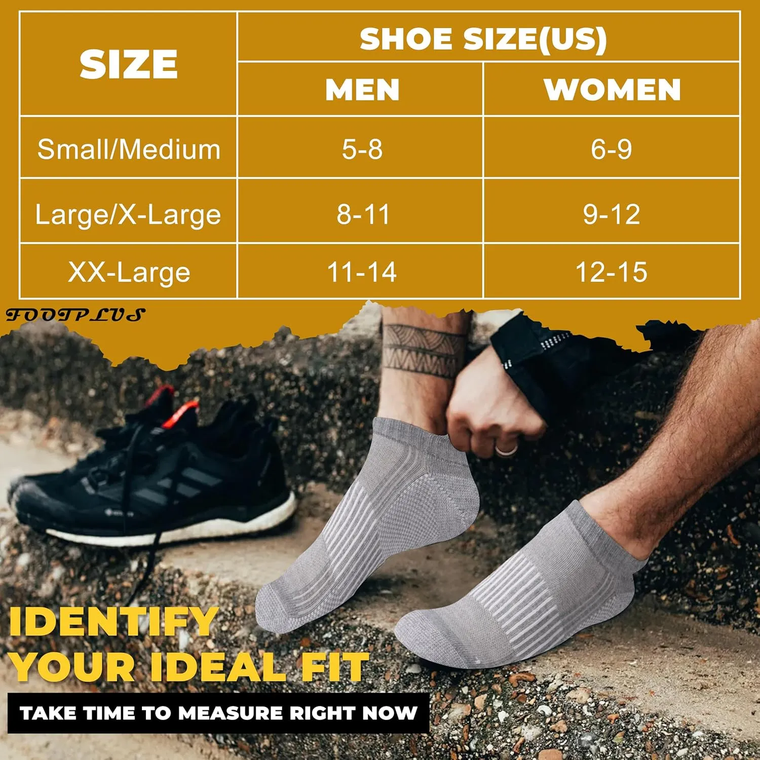 FOOTPLUS Copper Compression Socks,Unisex Cushioned Sole Arch Support Athletic Ankle/Crew Running Hiking Socks