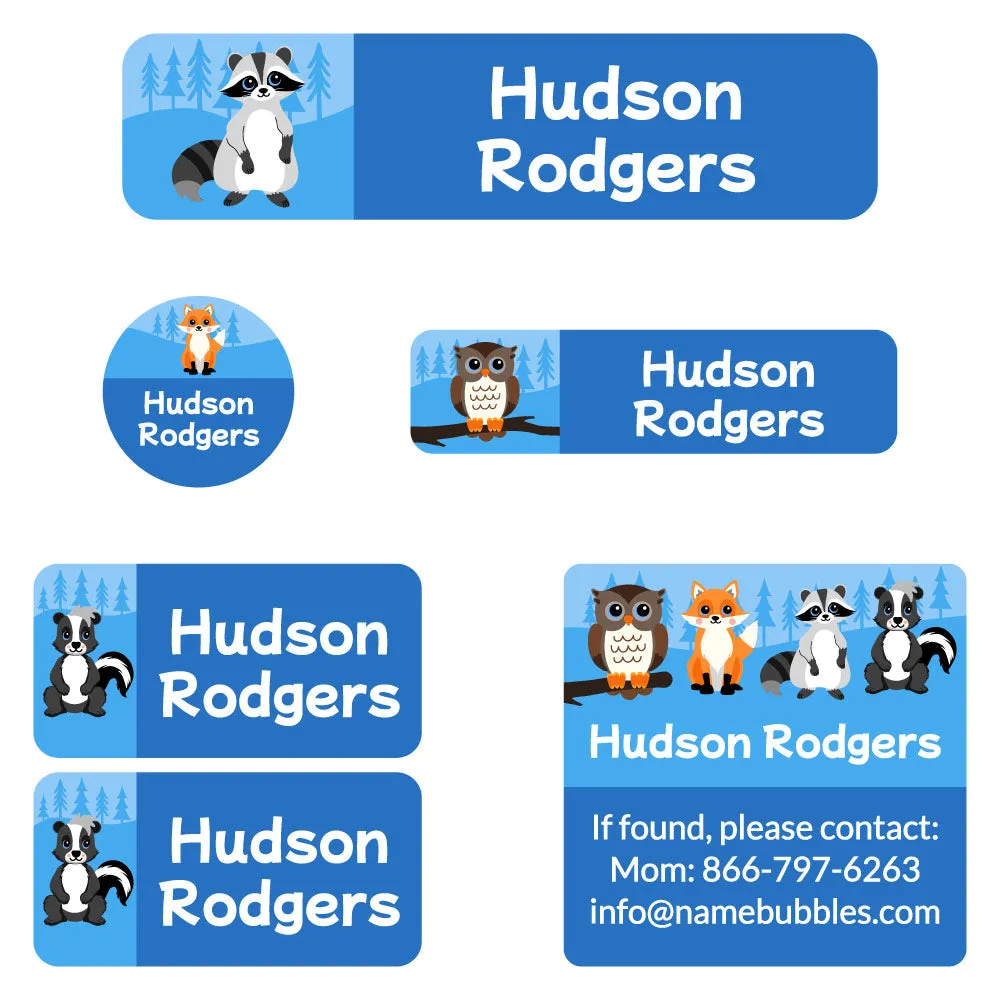 Forest Animals Camp Labels Pack