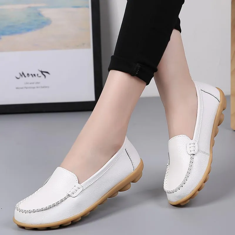 FUDYNMALC White Boat Shoes Womens