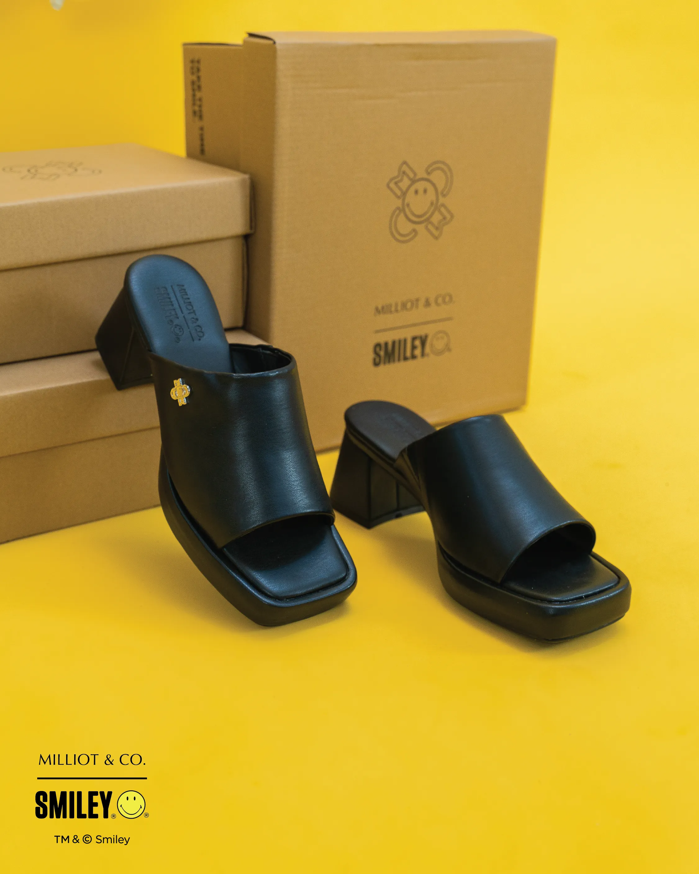 Happiness Platform Mules (Black)