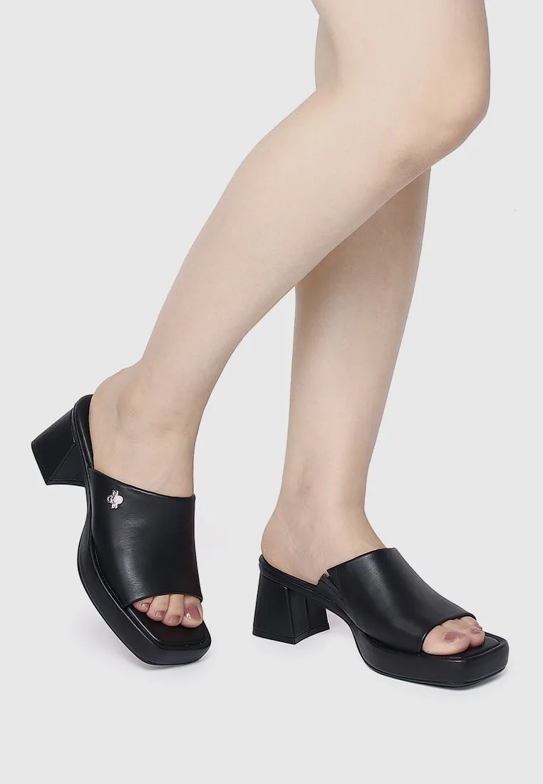 Happiness Platform Mules (Black)