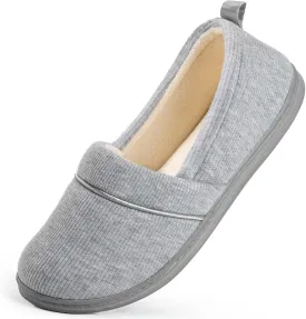 HomeTop Women's Comfy Loafer Slippers Lightweight Memory Foam Non-slip Indoor House Shoes