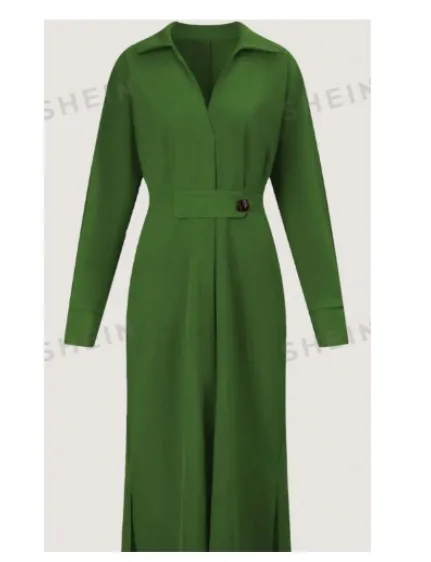 Ivyshape | Classic Linen Maxi Dress Timeless Elegance