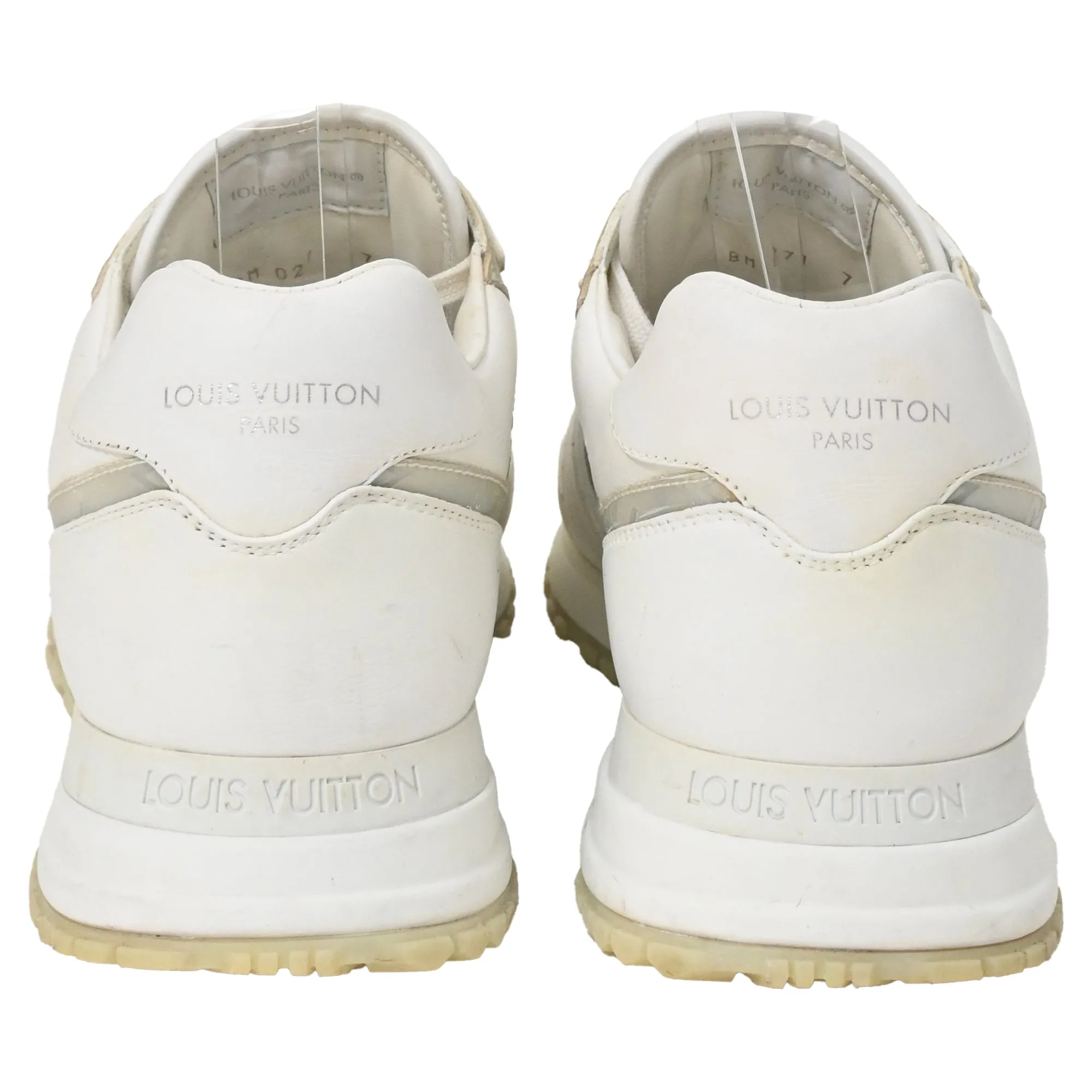 Louis Vuitton Iridescent Monogram Run Away Sneakers in White Leather