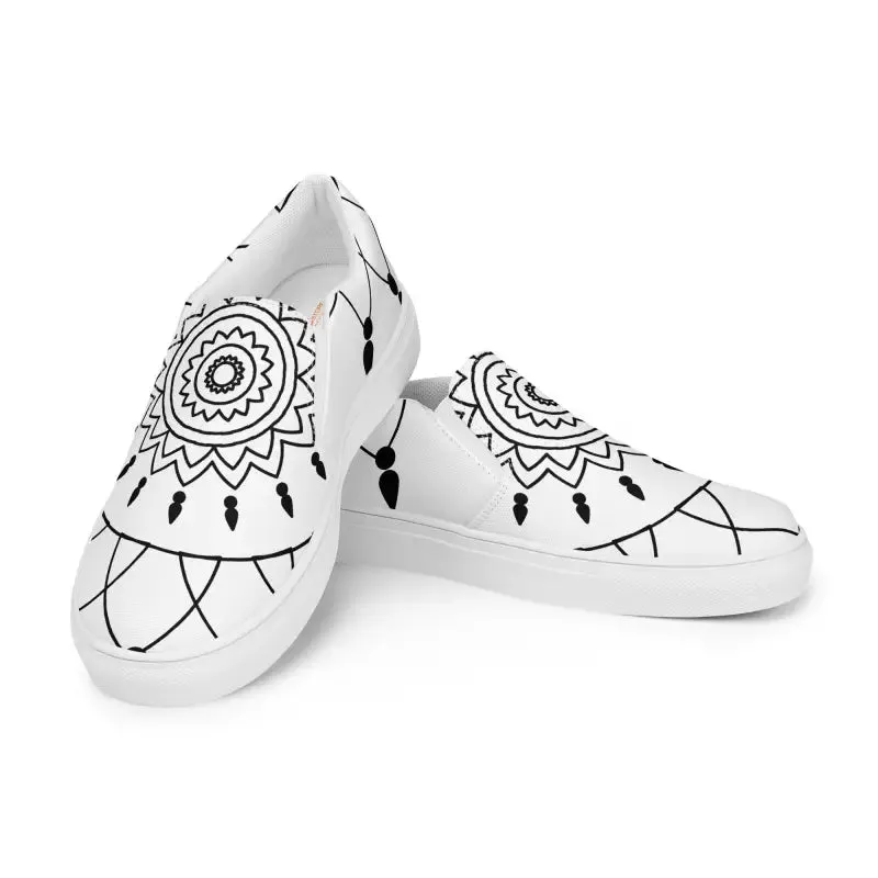 Mandal Pattern Canvas Shoes Womens Slip