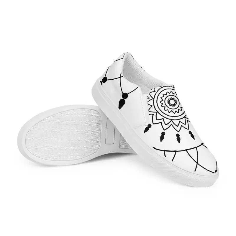 Mandal Pattern Canvas Shoes Womens Slip