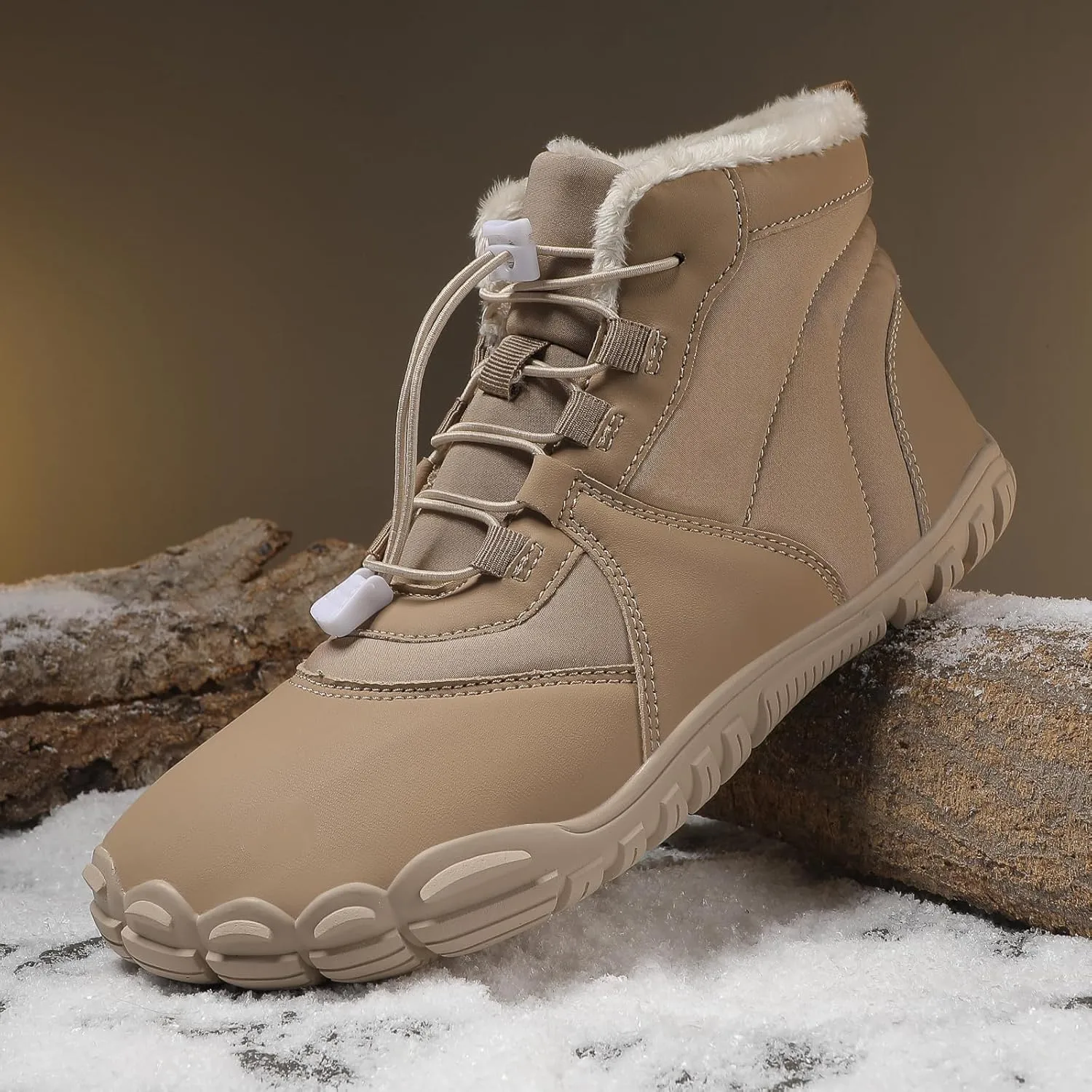 Mens Womens Hike Barefoot Minimalist Shoes Winter Footwear Zero Drop Sole Wide Toe Box Waterproof Hiking Boots Women Warm and comfortable