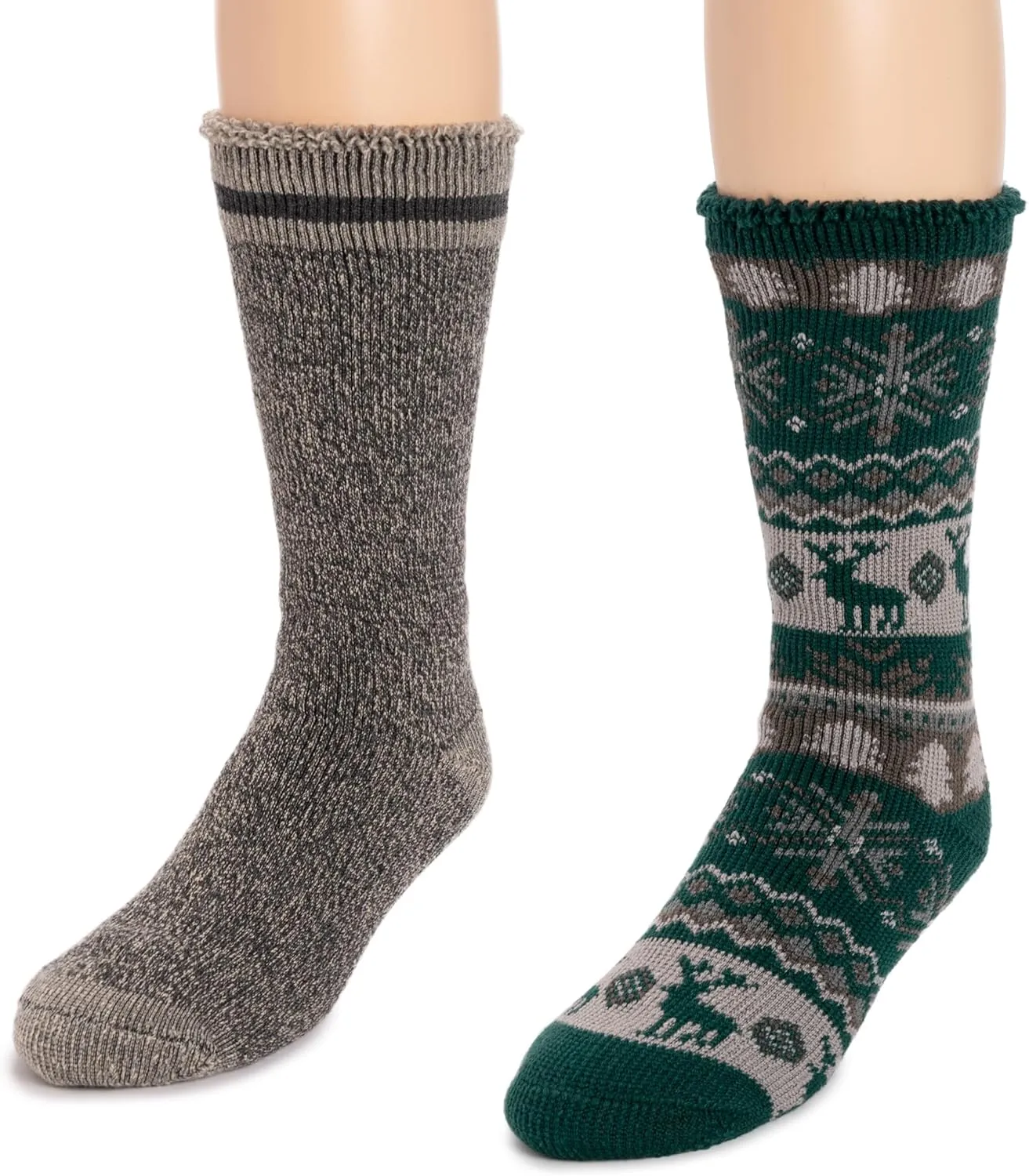 MUK LUKS Men's 2 Pk Heat Retainer Socks