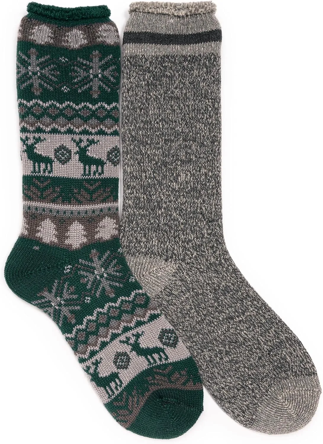 MUK LUKS Men's 2 Pk Heat Retainer Socks