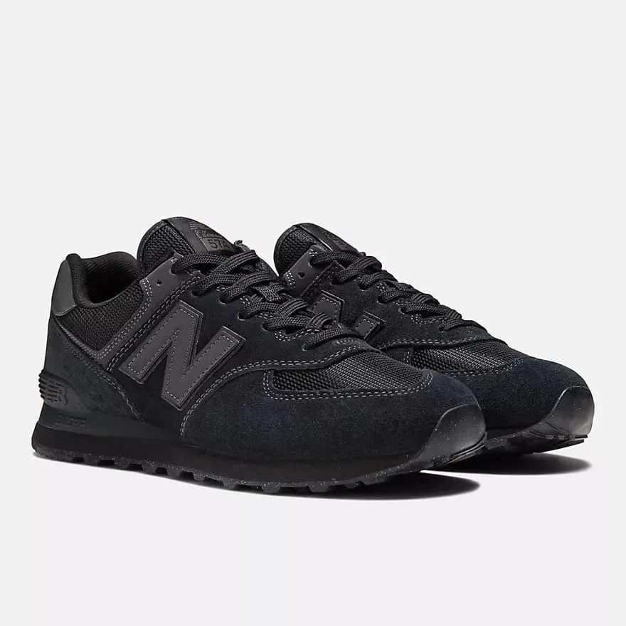 New Balance Men's 574 Classic Sneakers- All Black