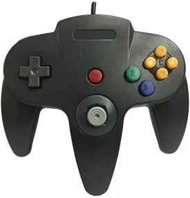 Old Skool Classic Wired Controller Joystick Compatible with Nintendo 64 N64 Game System - Black