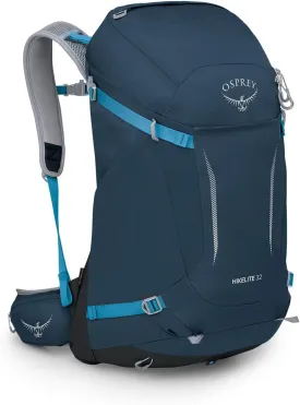 Osprey Hikelite 32L Unisex Hiking Backpack, Atlas Blue, M/L