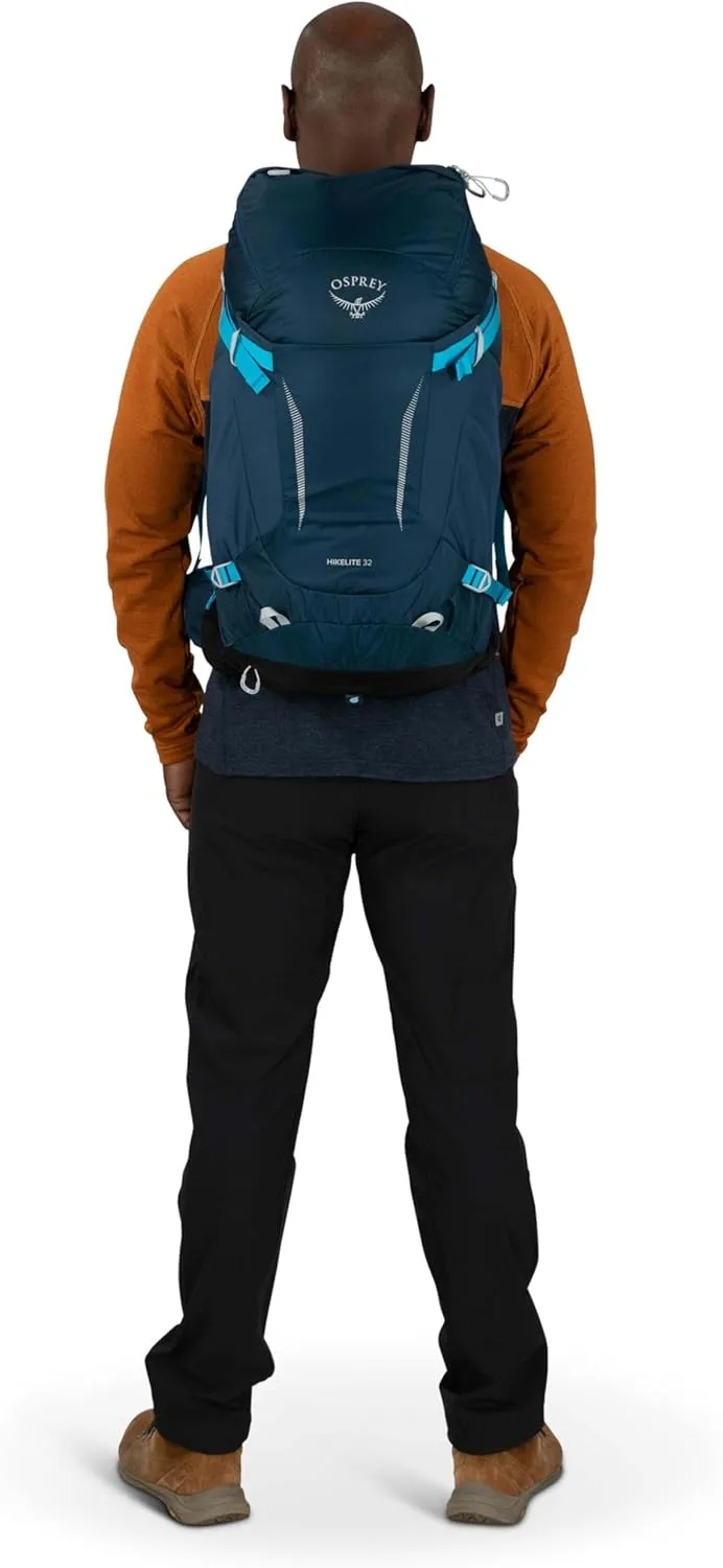 Osprey Hikelite 32L Unisex Hiking Backpack, Black, Medium/Large
