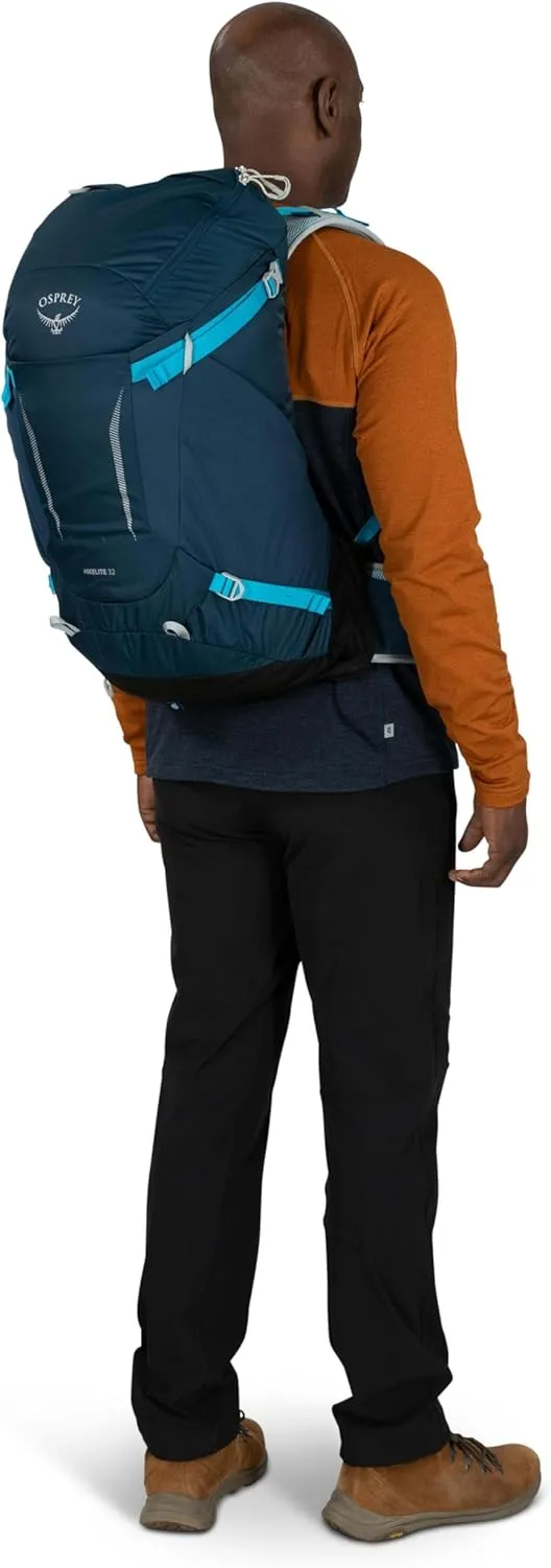 Osprey Hikelite 32L Unisex Hiking Backpack, Black, Medium/Large