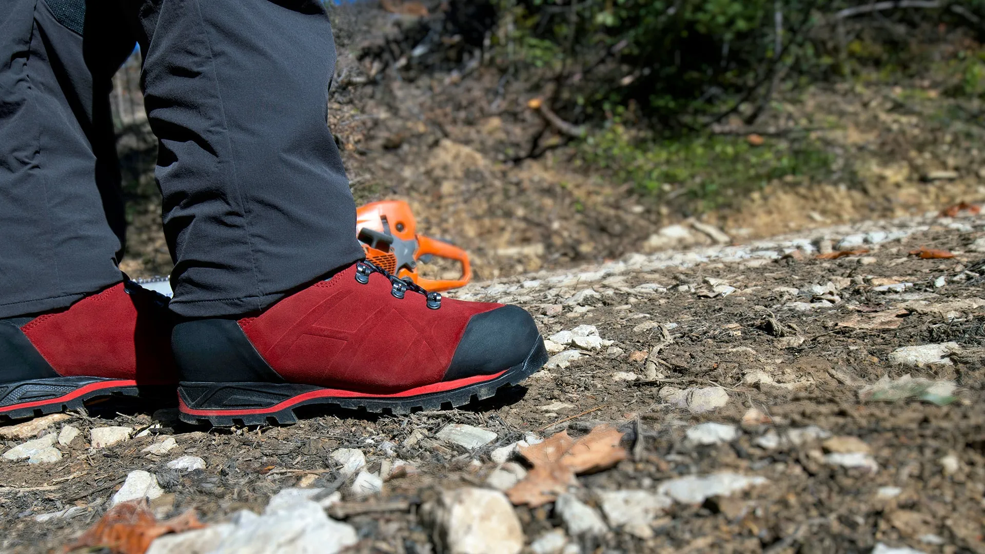 Protector Ultra Chainsaw Protection Boots Signal Red