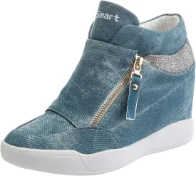rismart Women's Wedge Platform Bootie Fashion Sneakers